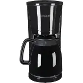 Exquisit KA 6502 sw | Cafetière à filtre | 10 tasses | Verseuse isotherme | Noir
