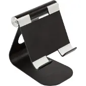 Terratec iTab M Support pour smartphone et tablette en aluminium noir, Support de tablette, Noir, Argent