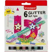 Bruynzeel Kids Feutres pailletés, 6 pièces