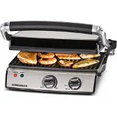 Rommelsbacher Kg2020, Machine à panini, Argent, Noir