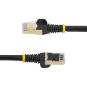 StarTech.com .com 6ASPAT5MBK Patchkabel CAT6a (5 m, schwarz, RJ45-Snagless-Steckverbinder, CAT6a-STP-Kabel, Kupferdraht, Netzwerkkabel)