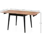 Skye Decor , Totem - 3043, table à manger, pin atlantique, panneaux de particules 100 % mélaminés, 80 x 75 x 80 cm