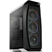 Aerocool Boîtier ATX d'ordinateur AEROONEECLIPSE Blanc Fenêtre Latérale, 4 Ventilateurs