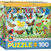 Eurographics Puzzle Jardin Papillons, 100 pièces, 48 x 33 cm, 6100-5485