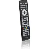 Philips Perfect replacement Télécommande universelle SRP2018/10, DVD/Blu-ray, DVR, SAT, TV, VCR, IR sans fil, boutons-poussoirs, noir