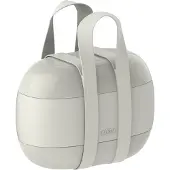 Alessi Alessi-Food À Porter Boîte À Lunch Avec Trois Compartiments En Résine Thermoplastique, Gris
