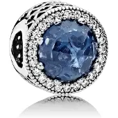 Pandora CHARM COEURS LUMINEUX BLEU HORIZON AJOURÉ
