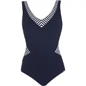 Sunflair Maillot de bain bleu foncé / blanc