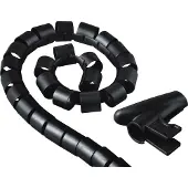 Hama Gaine de câble - - 20 mm x 2,5 m - Noir - Plastique - Haute capacité de serrage