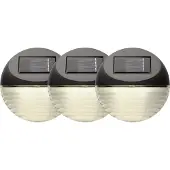 Star Trading Appliques solaires LED ''Fency'', set de 3, brun, 11x11cm, blanc chaud, extérieur