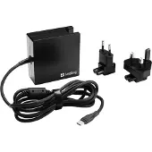 Sandberg USB-C PD AC-Charger 90W EU+UK - Intérieur - AC - 20,2 V - 4,5 A - 1,8 m - Schwarz