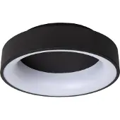 Lucide Plafonnier LED 38 cm, 22 W, noir, rond, MIRAGE