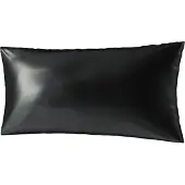 Ailoria BEAUTY SLEEP Housse d'oreiller en soie à fermeture éclair (40x80) (noir) (Taie d’oreiller, 80 x 40 cm)