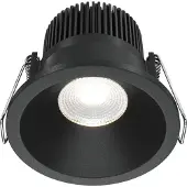 Maytoni Zoom LED Downlight, Luminaire encastré 6W Noir IP65 90Ra Ø6mm Blanc neutre (Aluminium)