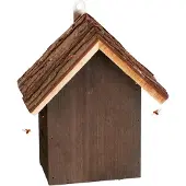Relaxdays Maison pour coccinelles, en bois, H x l x P : 23 x 19 x 12,5 cm, à suspendre, jardin, hôtel à insectes pour coccinelles, marron
