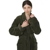 Möve Homewear manteau à col châle vert (L)