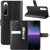 Screen Guard Professional Housse cuir Sony Xperia 10 II Leather Guard (Sony Xperia 10 II), Coque pour téléphone portable, Noir