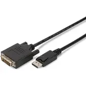 Digitus DisplayPort / DVI câble de raccordement [1x DisplayPort prise mâle - 1x DVI-prise mâle 24+1pol.] 1.80 m noir