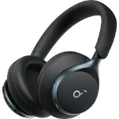 Soundcore Casque sans fil circum-auriculaire Soundcore Space One, réduction de bruit active adaptative, haute résolution, Bluetooth 5.3, noir