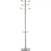 Unilux Environnement de bureau - Unilux Bouquet - Portemanteau en acier à 6 patères et porte-parapluies