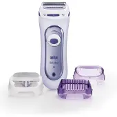 Braun LS 5560 Silk+soft Bodyshave rasoir féminin, longueur de coupe 4-8 mm, sur secteur/piles, lavable