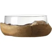 Leonardo Bougeoir Leonardo Terra With Teak Socket 28