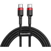 Baseus Câble Usb-C vers Usb-C Pd Cafule Pd 2.0 Qc 3.0 60W 2M (Noir et Rouge)