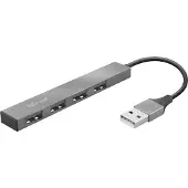 Trust Hub USB Halyx 4 ports 2.0 Gris