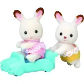 Sylvanian Families Figurines Les jumeaux lapin chocolat