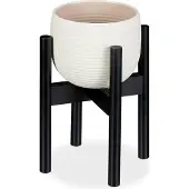 Relaxdays Support bambou pour fleurs, réglable