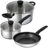 Kuhn Rikon CLASSIC Set d'ustensiles de cuisine, Set de poêles et de casseroles, Argent
