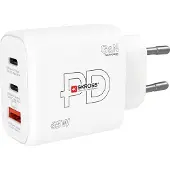 Skross Chargeur de puissance (65 W, 3 ports), Chargeur USB, Blanc