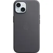 Apple Etui en tissu fin avec MagSafe (iPhone 13, iPhone 14, iPhone 15), Coque pour téléphone portable, Noir