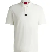 HUGO Deabono D 10261766 Red Short Sleeve Polo Blanc S Homme