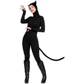 MOM Cat Woman Costume Noir M Enfants