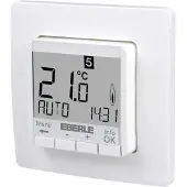 Eberle Thermostat d'ambiance UP Thermostat à horloge comme régulateur d'ambiance, Thermostat, Blanc