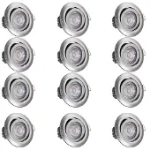 Monzana Set de 12 spots encastrables Krog nickel 5W LED