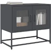 vidaXL Armoire TV anthracite 68x39x60,5 cm Acier laminé à froid