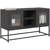 vidaXL Armoire TV noire 100,5x39x60,5 cm Acier