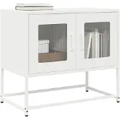 vidaXL Armoire TV blanc 68x39x60,5 cm Acier laminé à froid