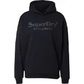 Superdry Venue Metallic Relaxed Hoodie Noir XS Femme