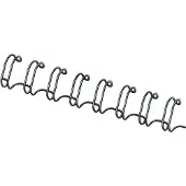 Fellowes Peigne métallique 6mm, 34 boucles, noir, 100 pcs., Relieuse : accessoires, Noir