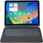 Deqster Clavier fin 2 (DE, Apple iPad 2022 (10e génération)), Clavier pour tablette, Noir