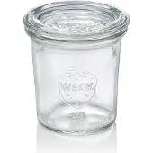 Weck Pot de conserve avec couvercle, Bocal de conservation, Transparent