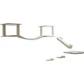 Kerbl Katzenspielplatz Top XL (Farbe weiß, max. Belastbarkeit 5 kg, 7-teilig)