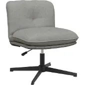 vidaXL Chaise de bureau Pivotante Tissu gris clair