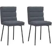 vidaXL Chaise de salle à manger 2 pcs. Gris foncé velours