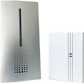 Heidemann Set complet pour Sonnette sans fil 70836 100 m argent, blanc