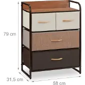 Relaxdays Armoire à tiroirs (31.50 x 31.50 x 79 cm)