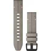 Garmin bracelet de remplacement QuickFit20 cuir velours gris/gris